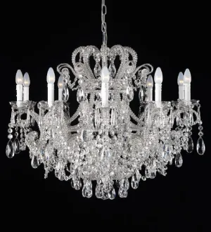 10 Light Bohemian Crystal Glass Chandelier