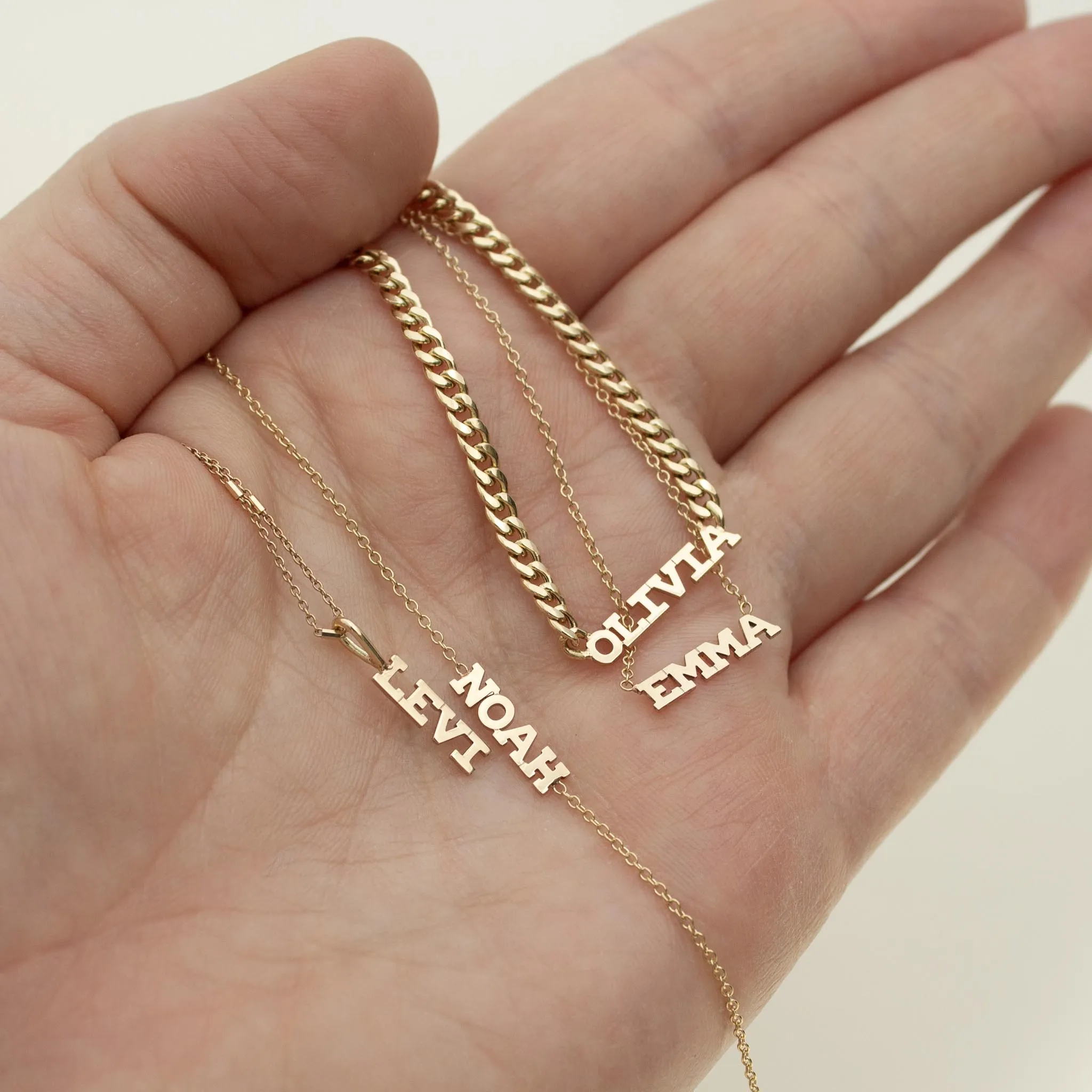 14k Gold Custom Itty Bitty Letters Bracelet