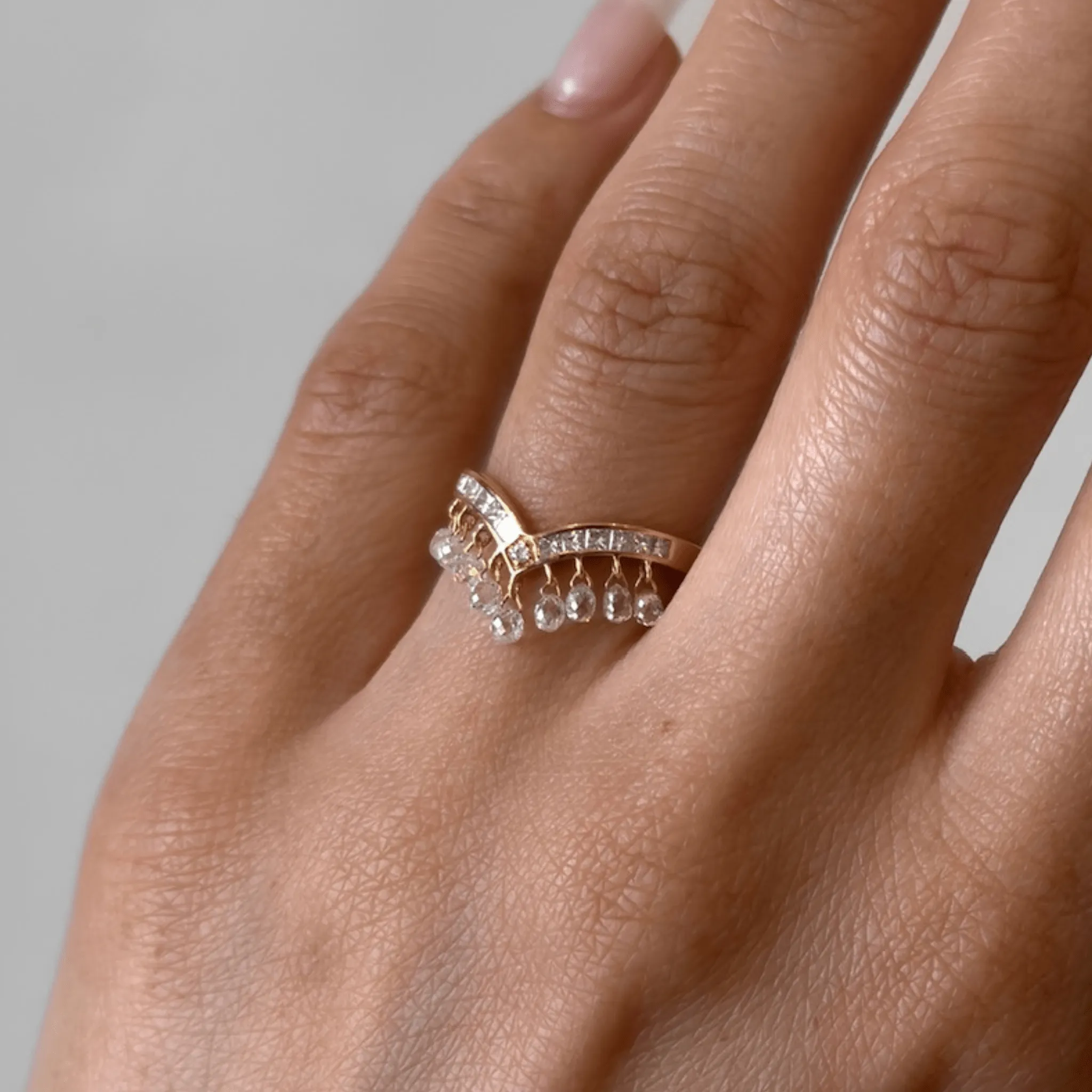 18K Diamond Shaker Ring | Ready to ship