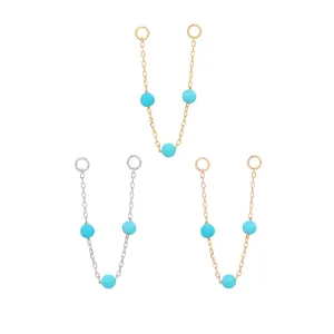 3 Bead Turquoise Chain