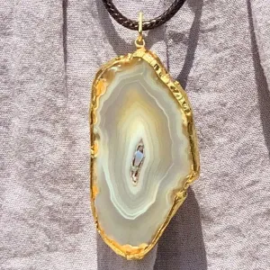 Agate slice pendant