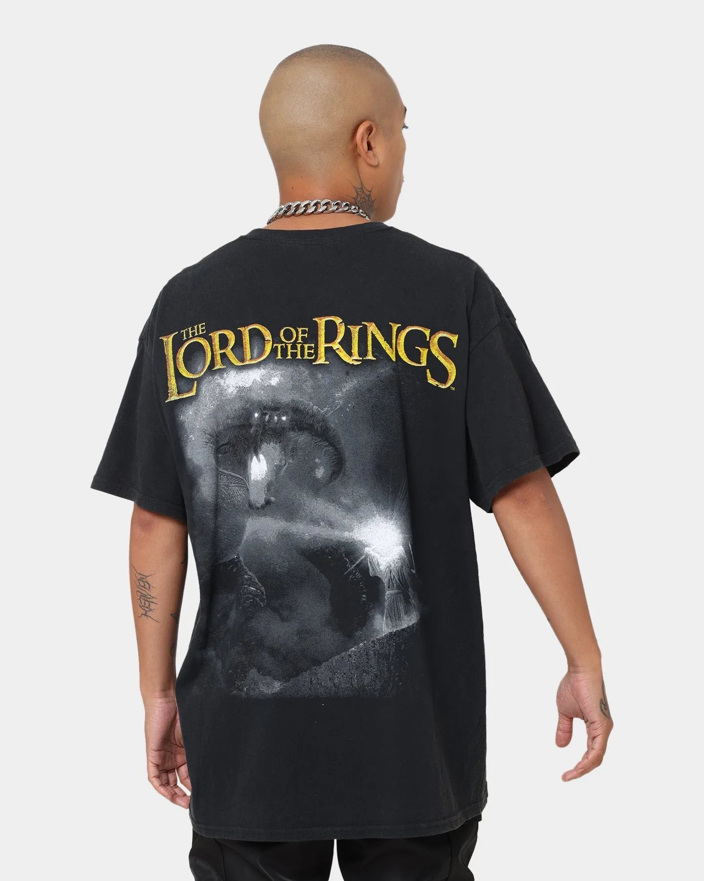 American Thrift X Lord Of The Rings Fellowship T-Shirt Washed Black