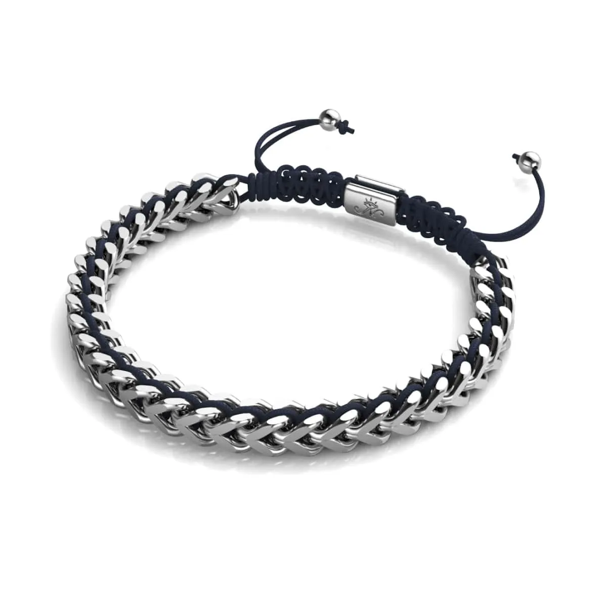 Black x Silver | Gaia Wheat Chain Bracelet