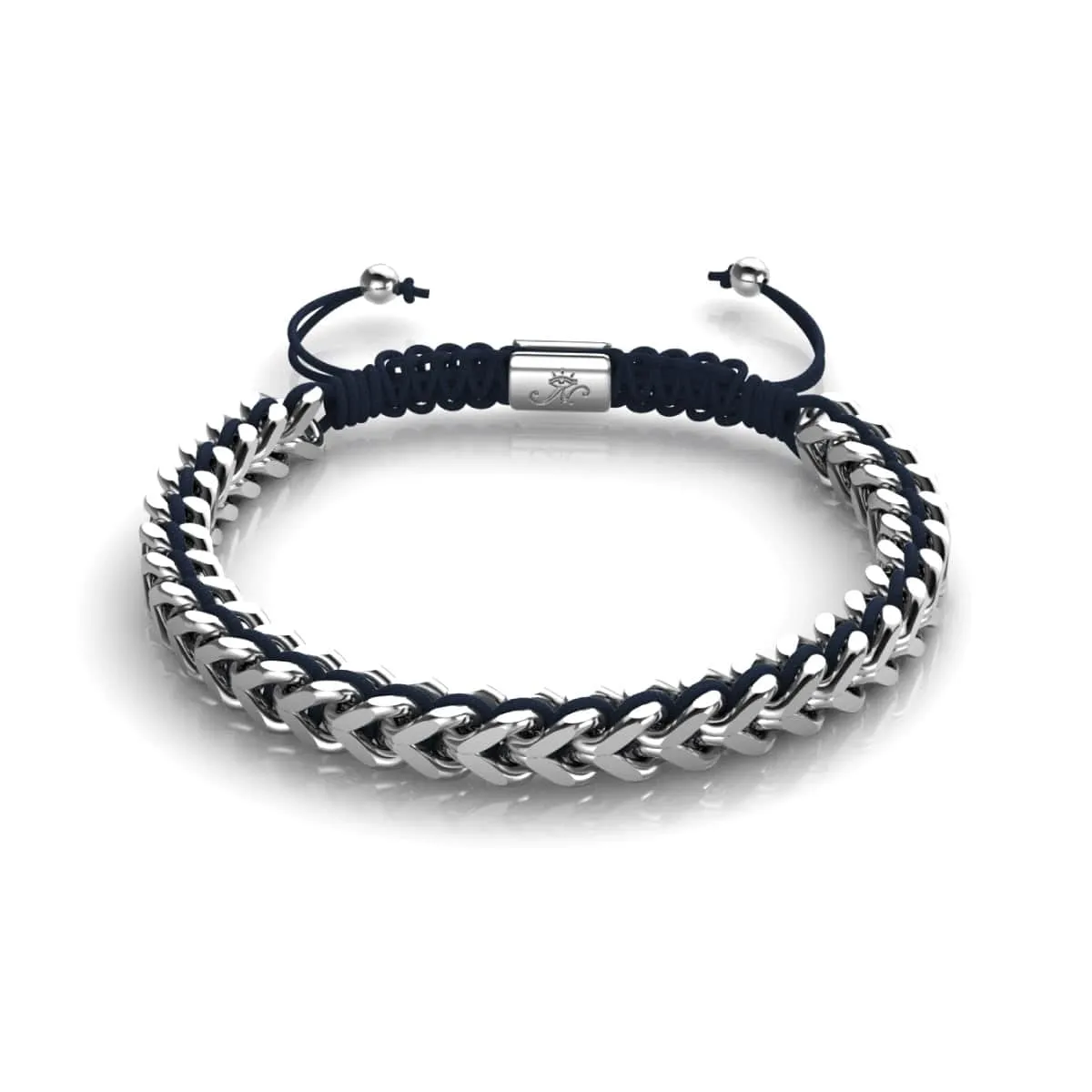 Black x Silver | Gaia Wheat Chain Bracelet