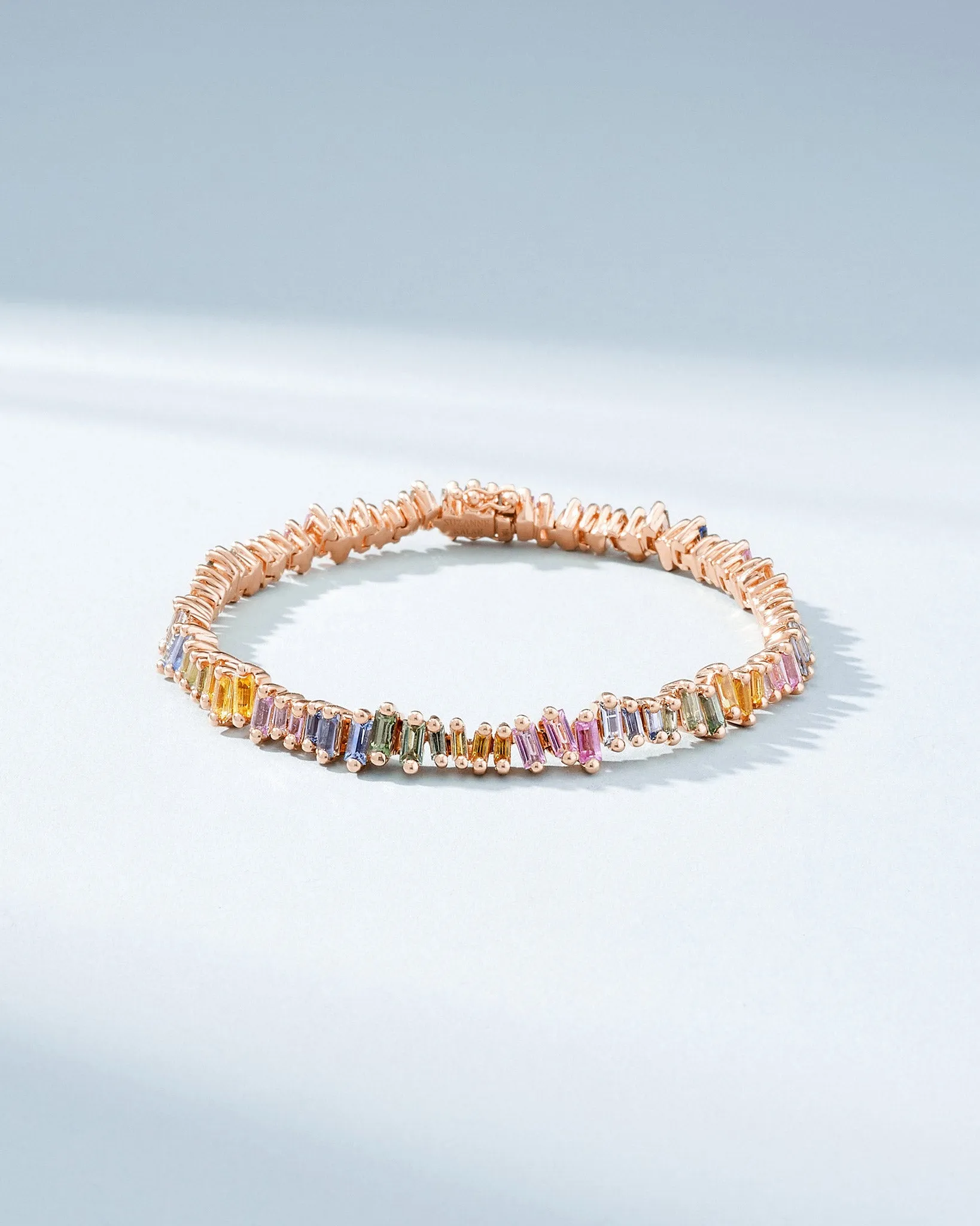 Bold Pastel Sapphire Tennis Bracelet