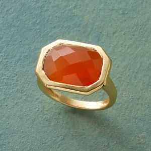 Carnelian Octagon Ring