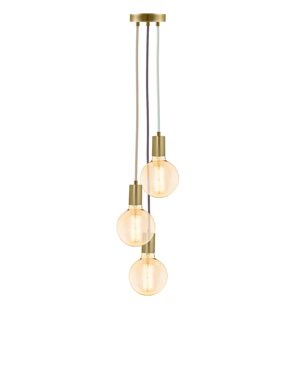 Cluster Chandelier - Staggered: Light Victorian and Brass