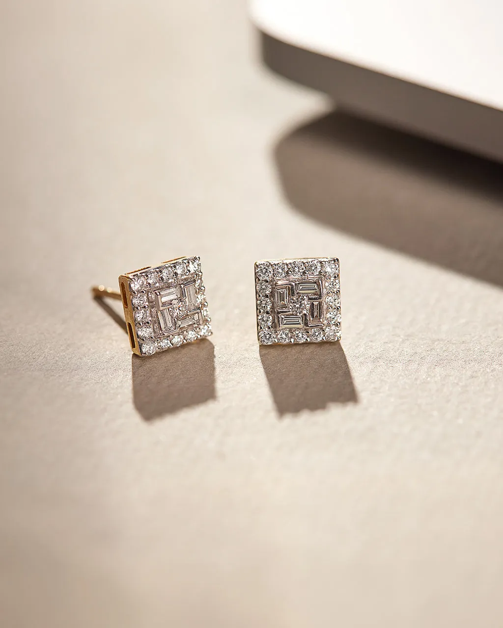 Cluster Square Diamond Studs