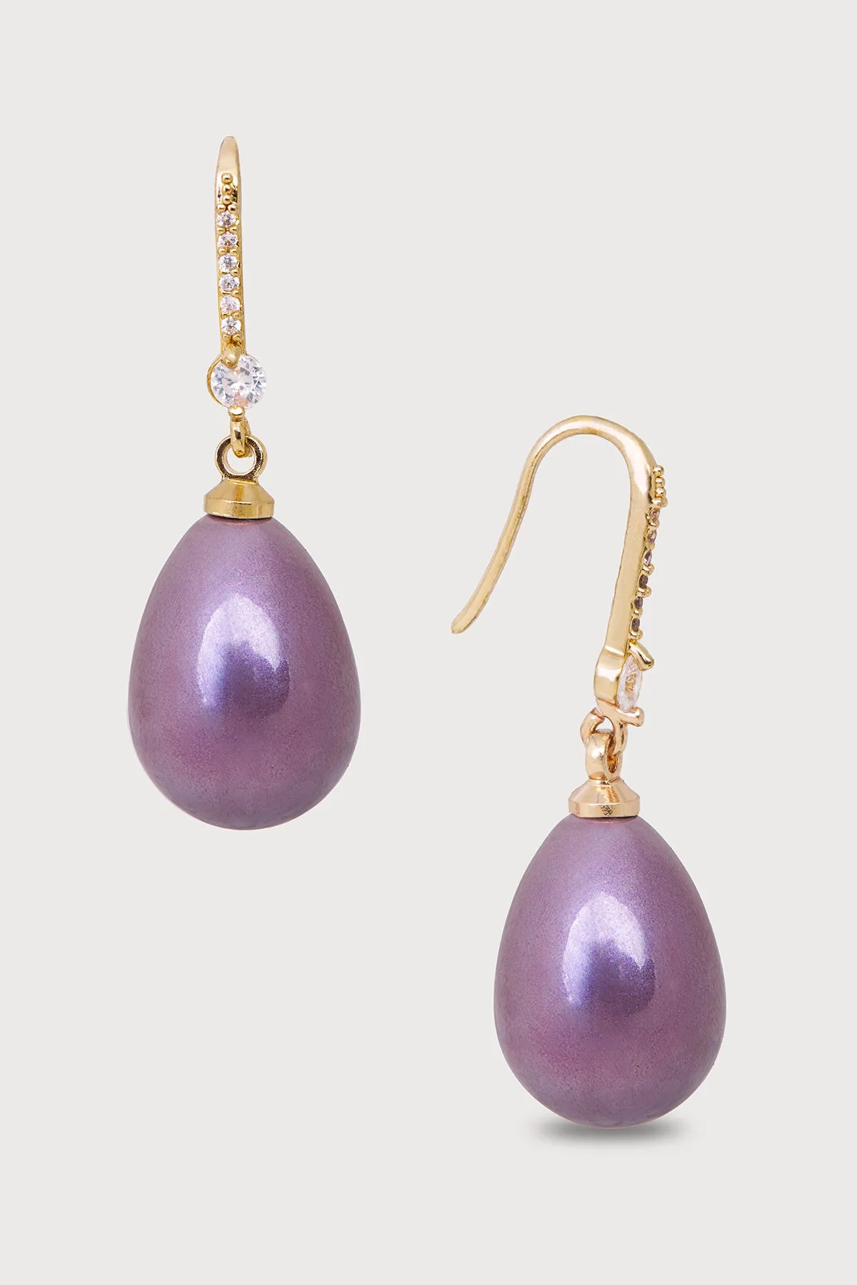 Colored Pearl Dangle Earrings