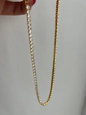 Cora - Gold Tennis Necklace