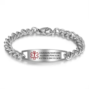 Custom Medical Titanium Steel Bracelet