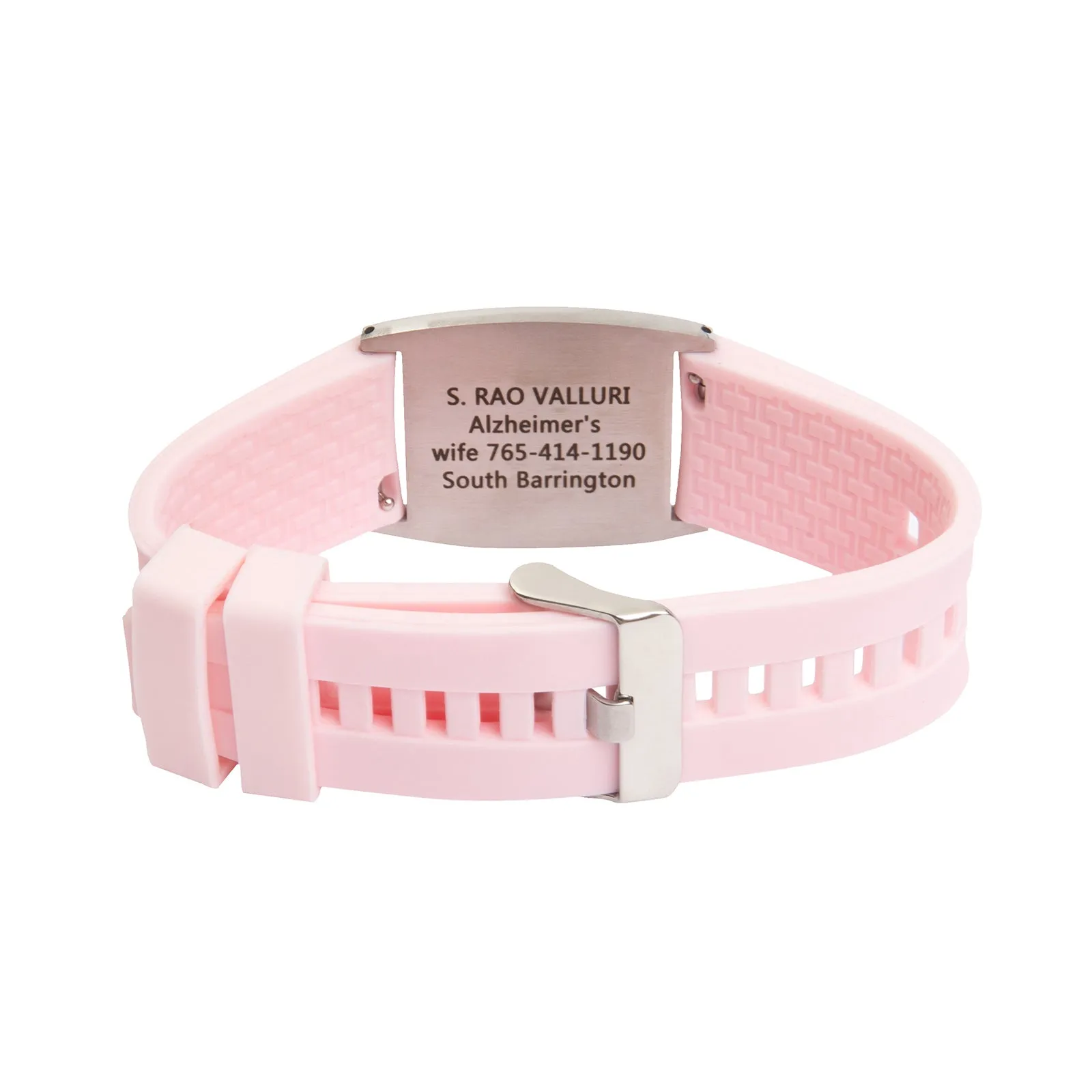 Custom Pink Medical Bracelet