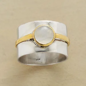 Double Banded Moonstone Ring