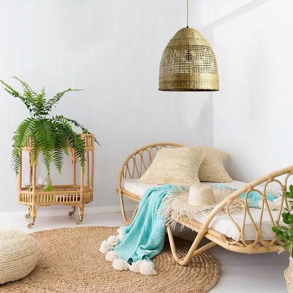 Ele Bohemian Rattan Single Light Pendant Natural Color By Ele Light & Decor