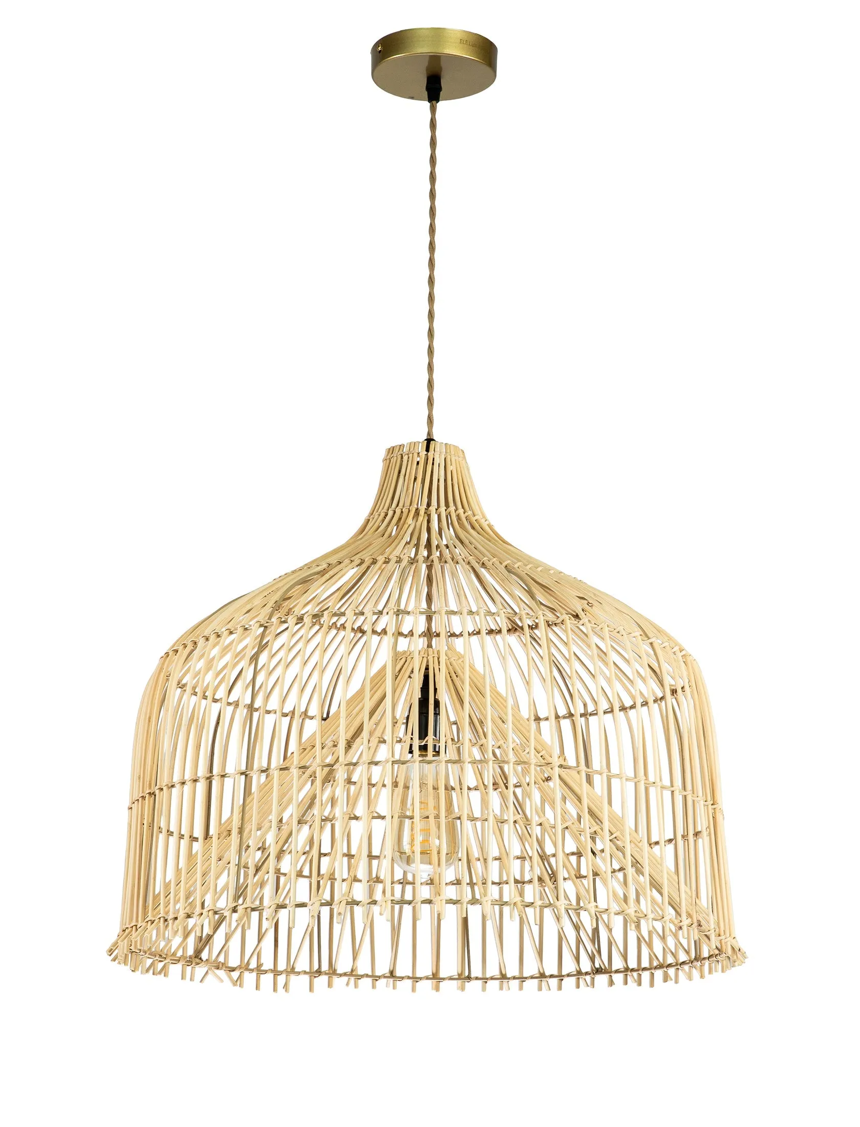 Ele Large Handwoven Rattan Pendant Light By Ele Light & Decor