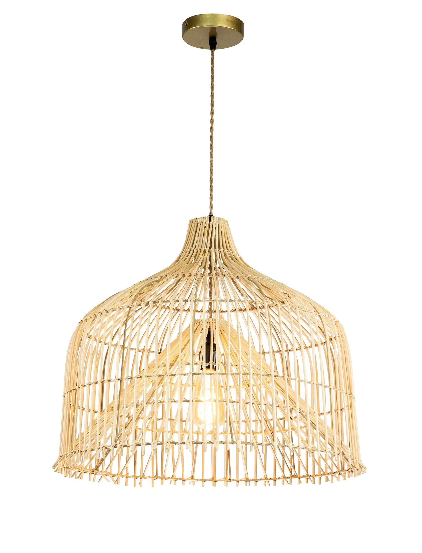 Ele Large Handwoven Rattan Pendant Light By Ele Light & Decor