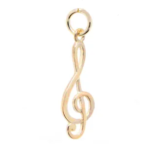 Gold Treble Clef Charm