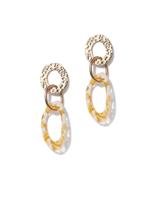 Goldtone Link Drop Earring