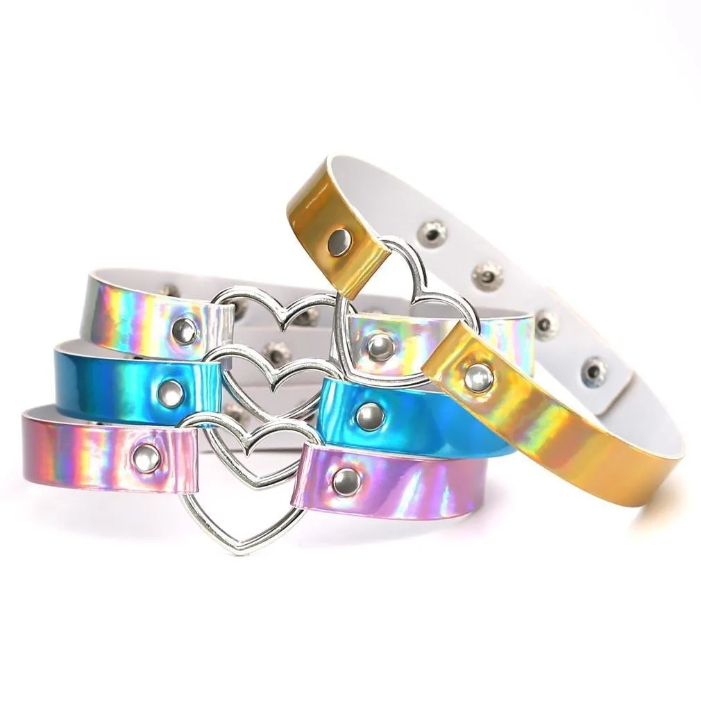 Holographic Heart Collar