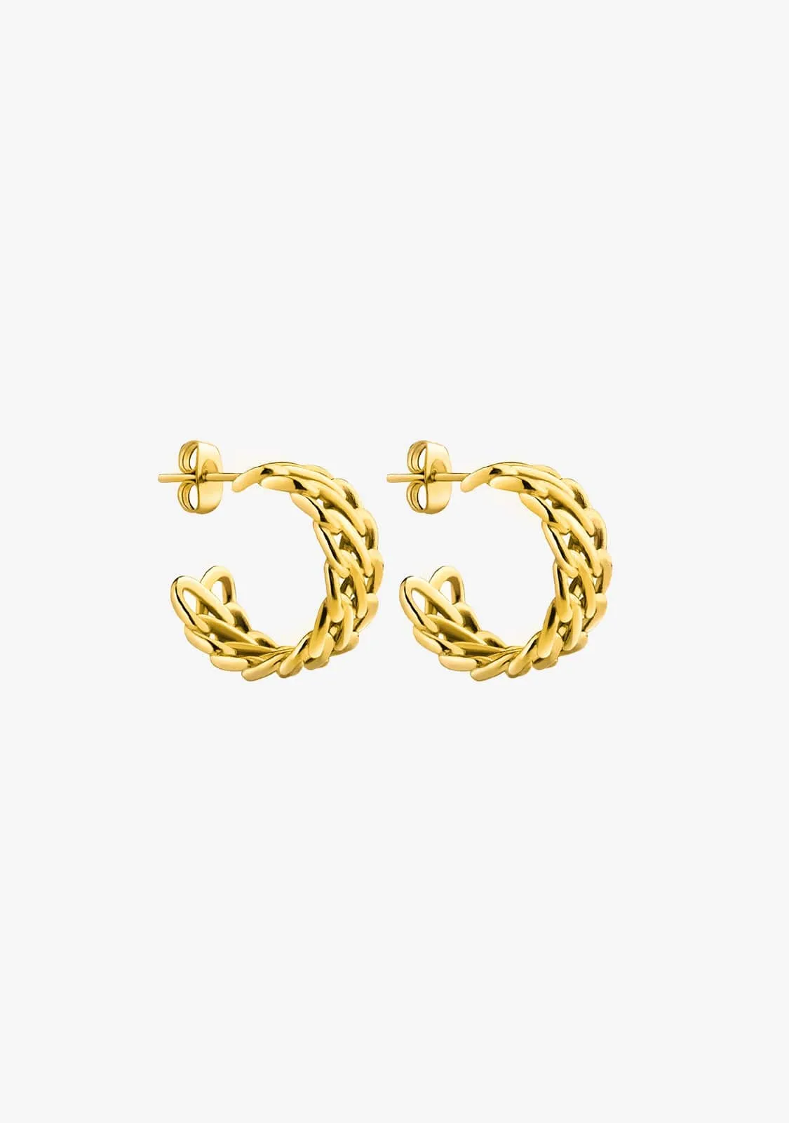 Hoop Earrings Tresser Gold