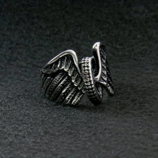 Hot Leathers JWR2113 Men's Wing Wheel Stainless Steel Ring