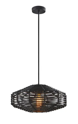 Kingston Pendant in Black Painted