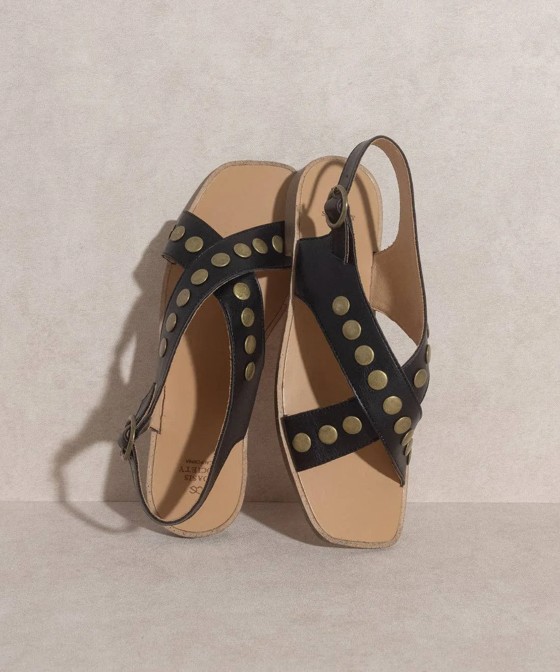 KYLIE CRISSCROSS SANDAL (blk) - Oasis Society