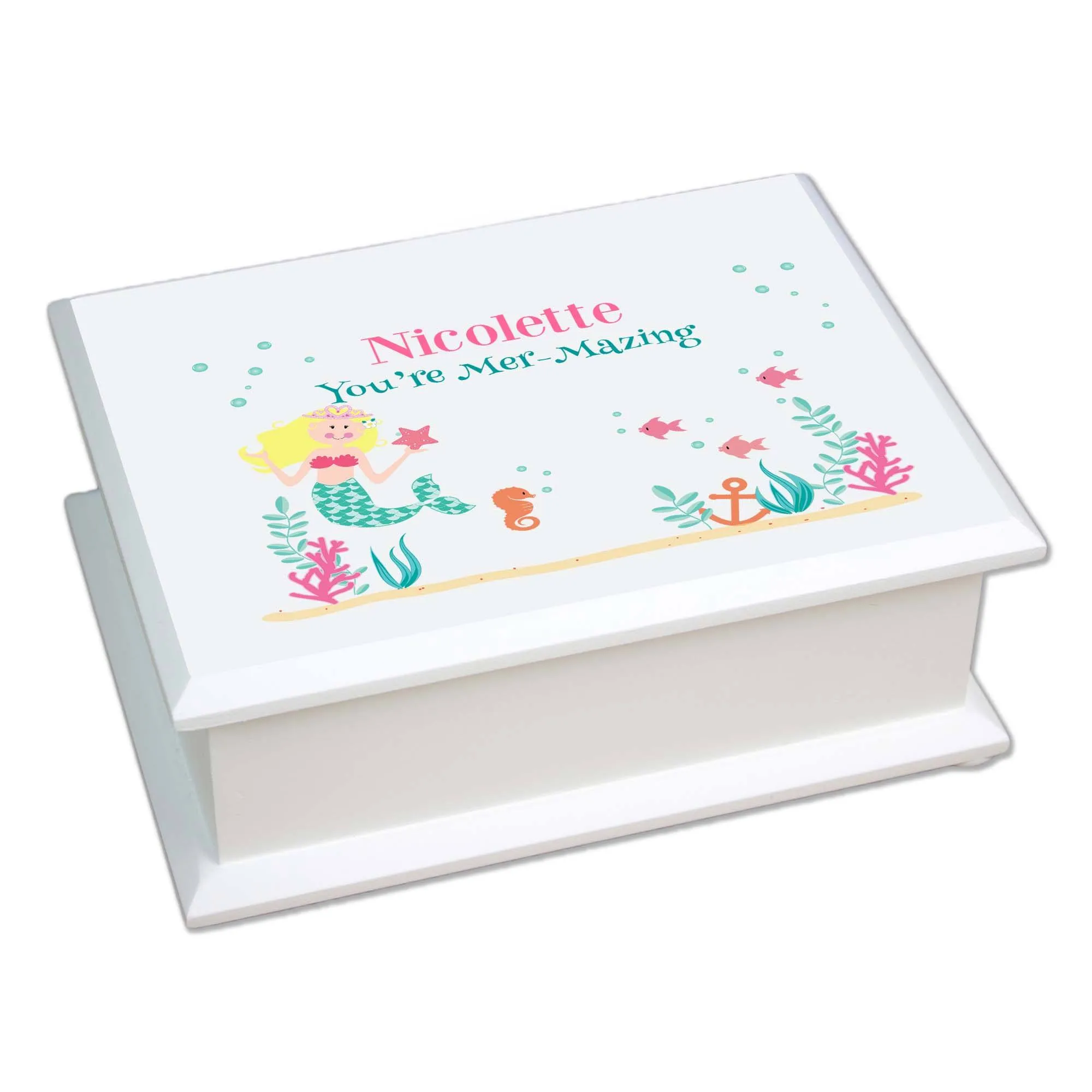 Lift Top Jewelry Box - Blonde Mermaid