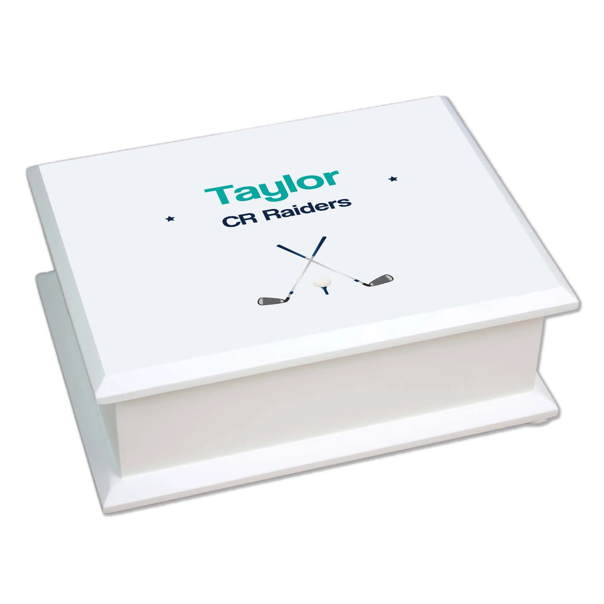 Lift Top Jewelry Box - Golf