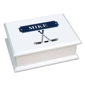 Lift Top Jewelry Box - Ice Hockey