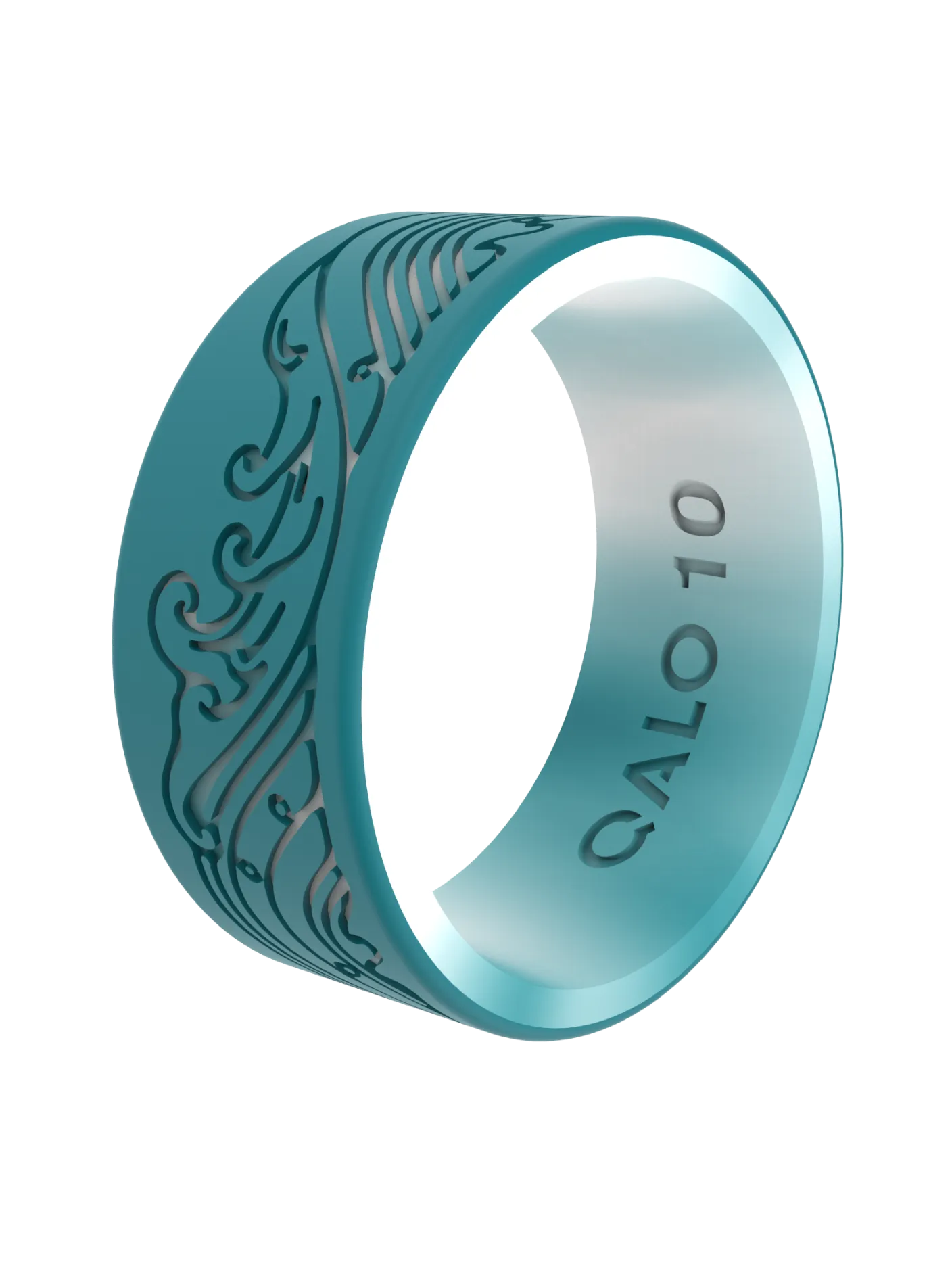 Men's Sea Breeze Teal/Ocean Marble Strata Ring