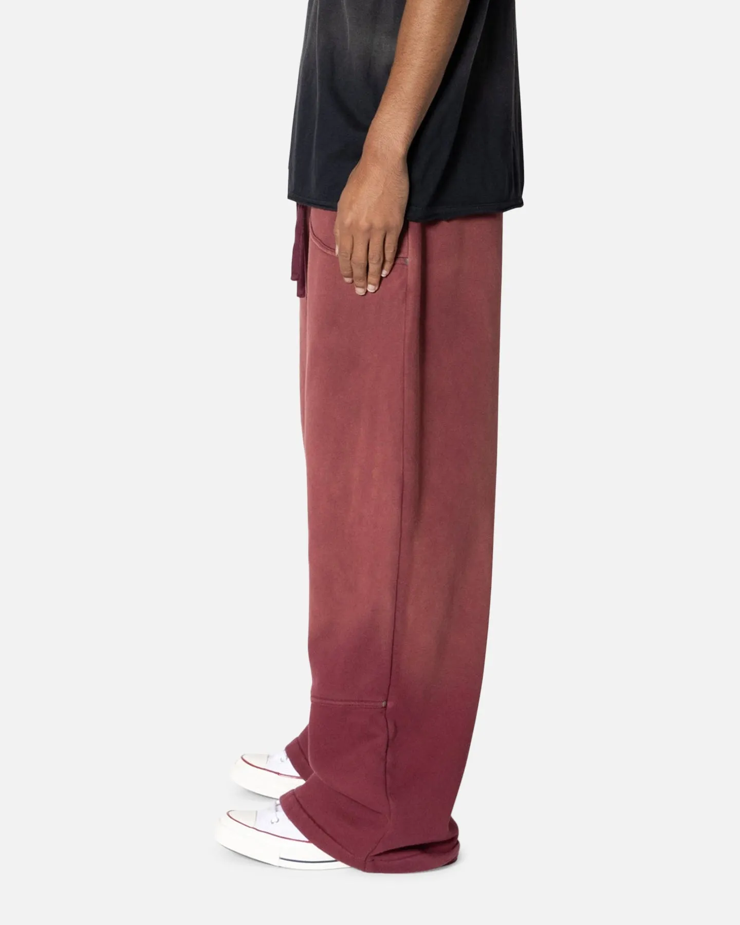 MNML West Double Knee Sweatpants Red