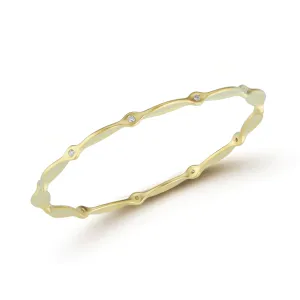 On the Edge Yellow Gold Stack Bracelet