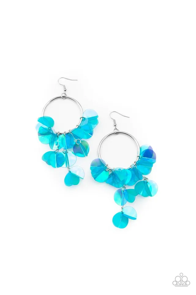 Paparazzi Earring ~ Holographic Hype - Blue