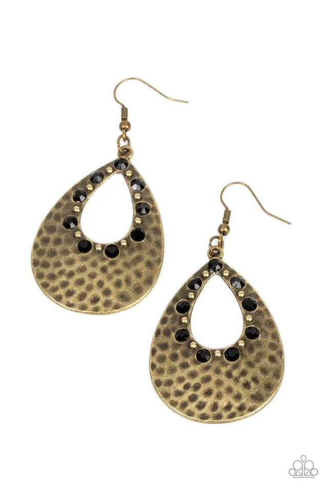 Paparazzi Earring ~ Terraform Twinkle - Black