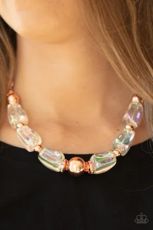 Paparazzi Necklace ~ Iridescently Ice Queen - Copper