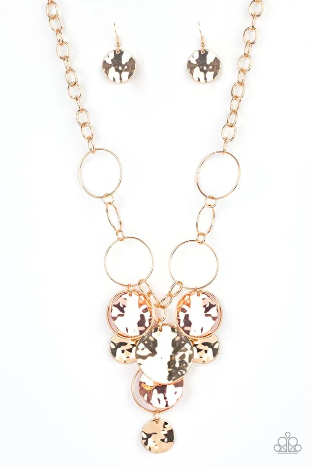 Paparazzi Necklace ~ Learn The HARDWARE Way - Gold