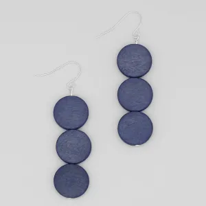 Periwinkle Triple Bead Kira Earring