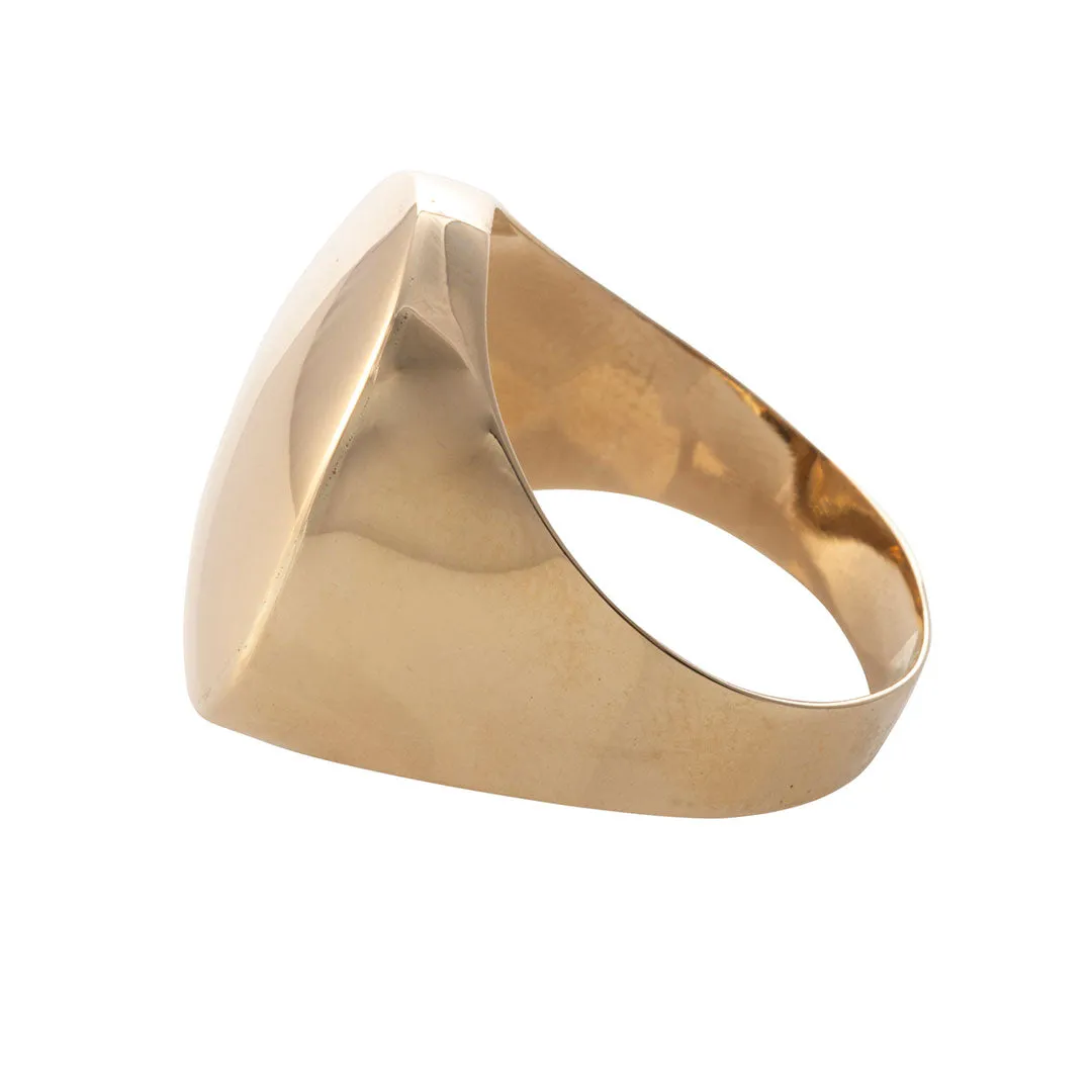 Personalized 14K Gold Oval Signet Ring