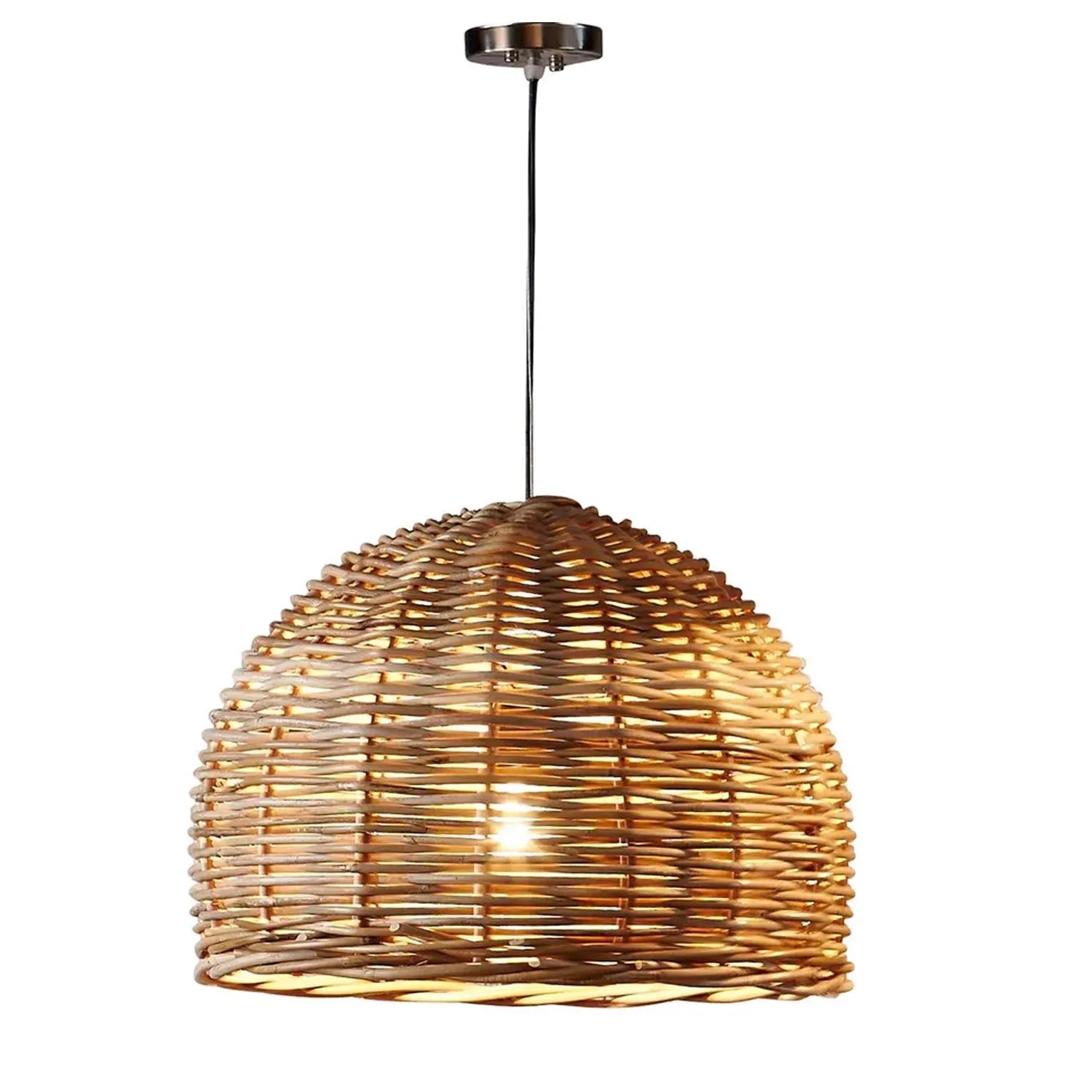 Rattan Pendant Light Small in Brown