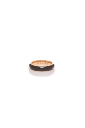 Ring in 18K Rose Gold & Vitreous Black Enamel