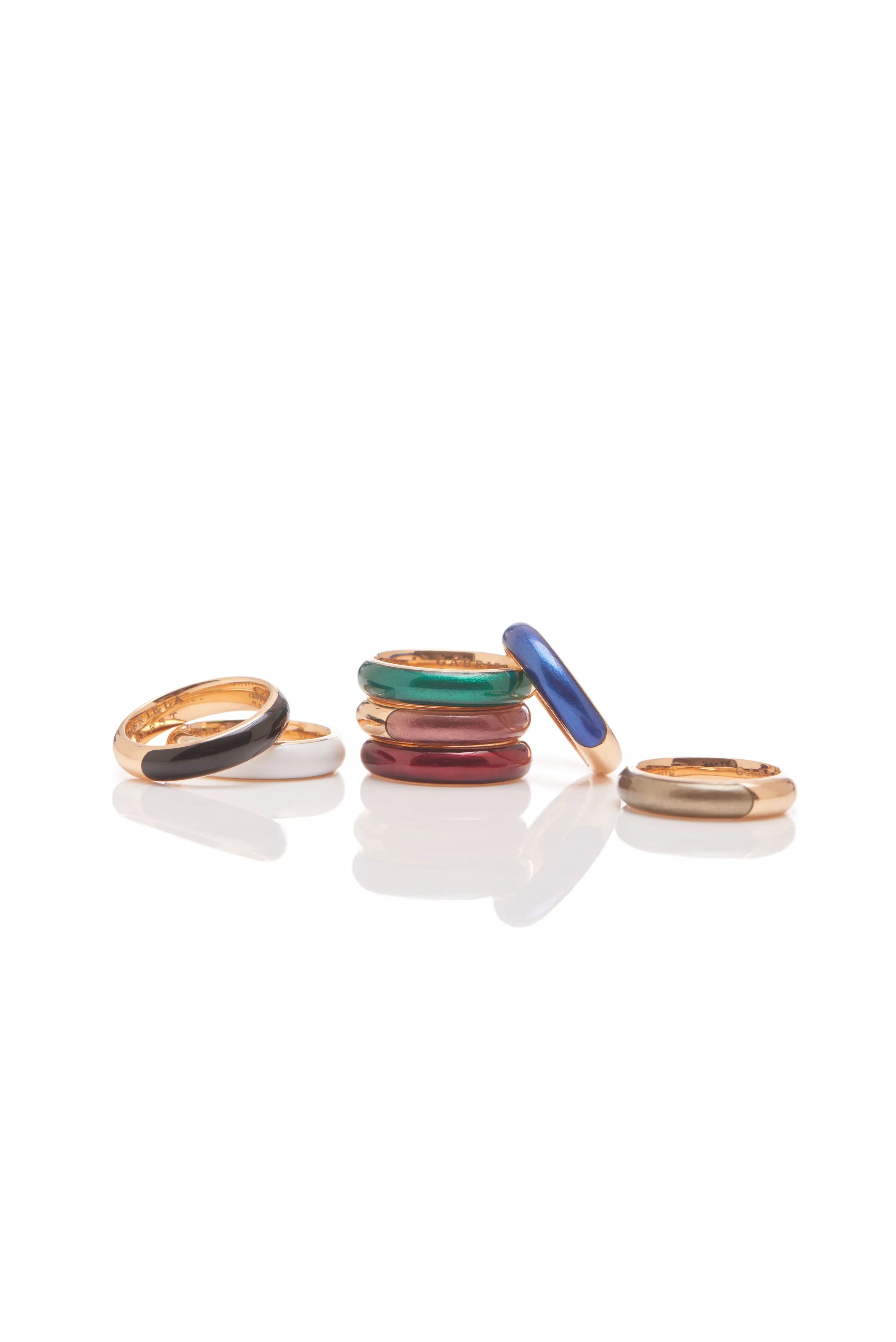 Ring in 18K Rose Gold & Vitreous Black Enamel