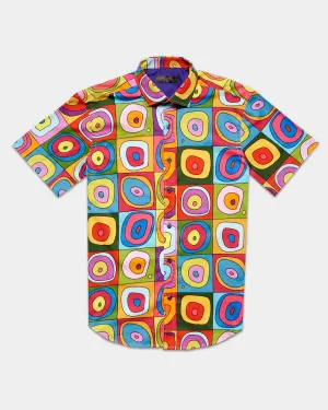 Rings Of Life Short Sleeve Button Down Shirt