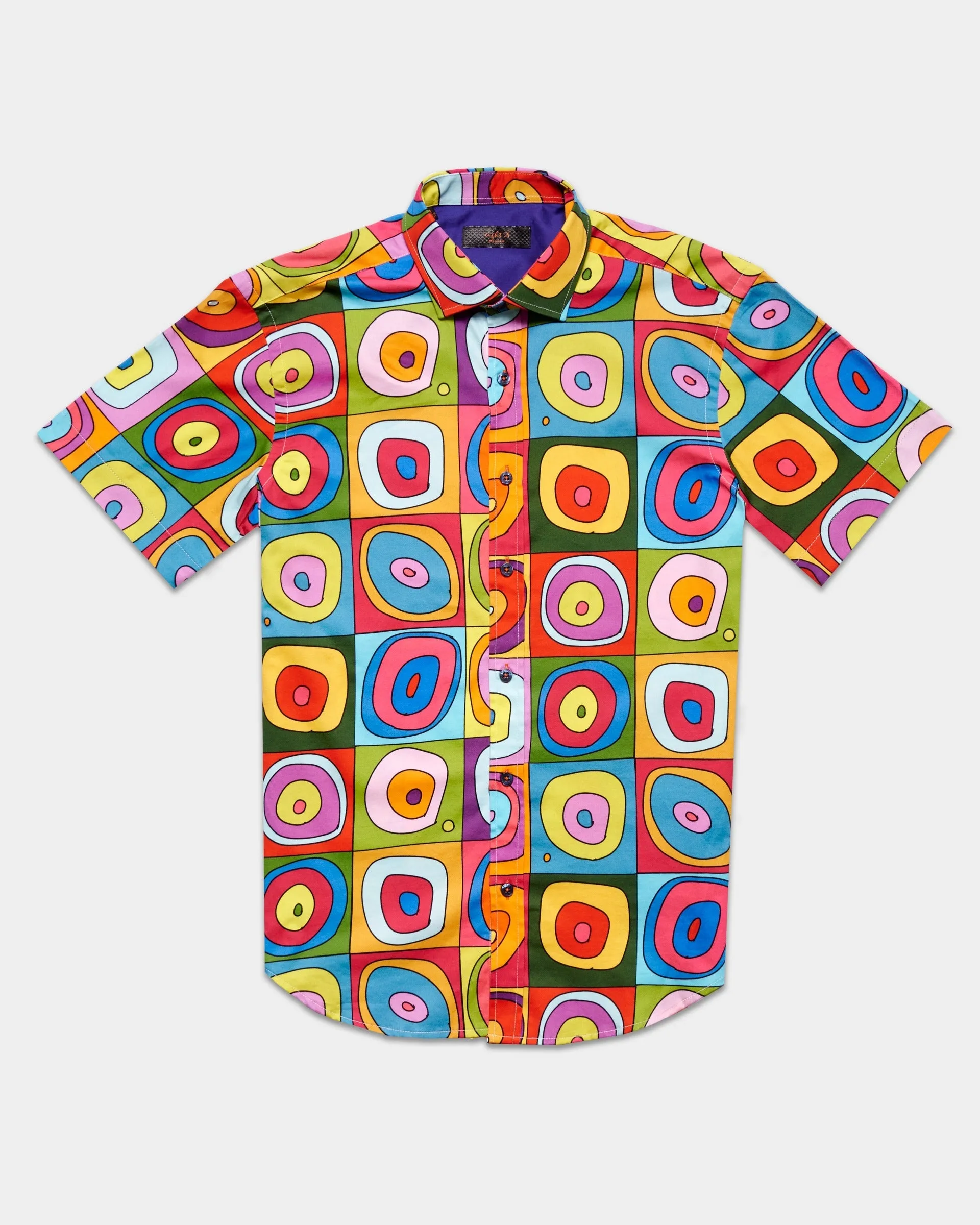 Rings Of Life Short Sleeve Button Down Shirt