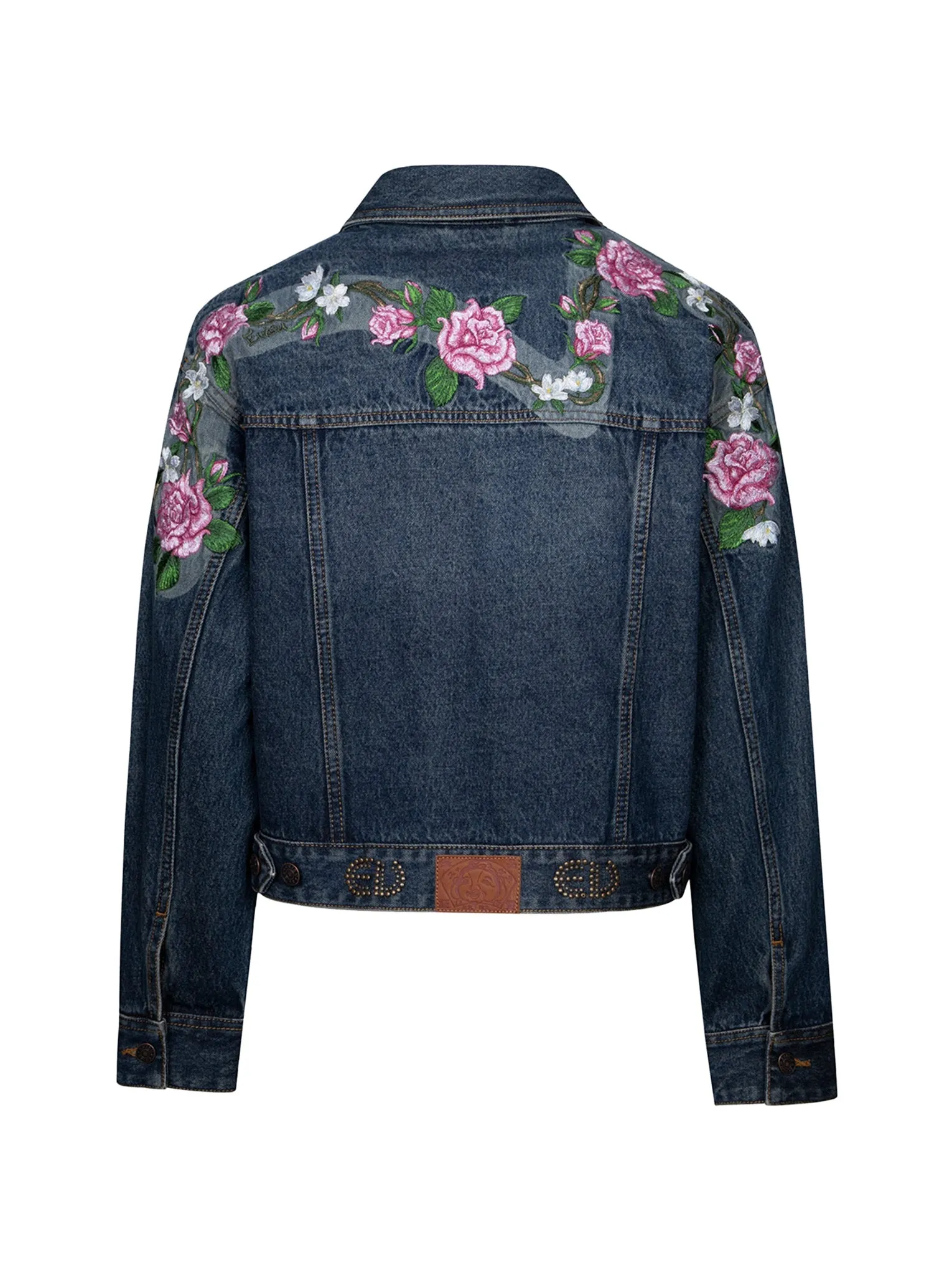 Roses Daicock with Studs Logo Loose Fit Denim Jacket