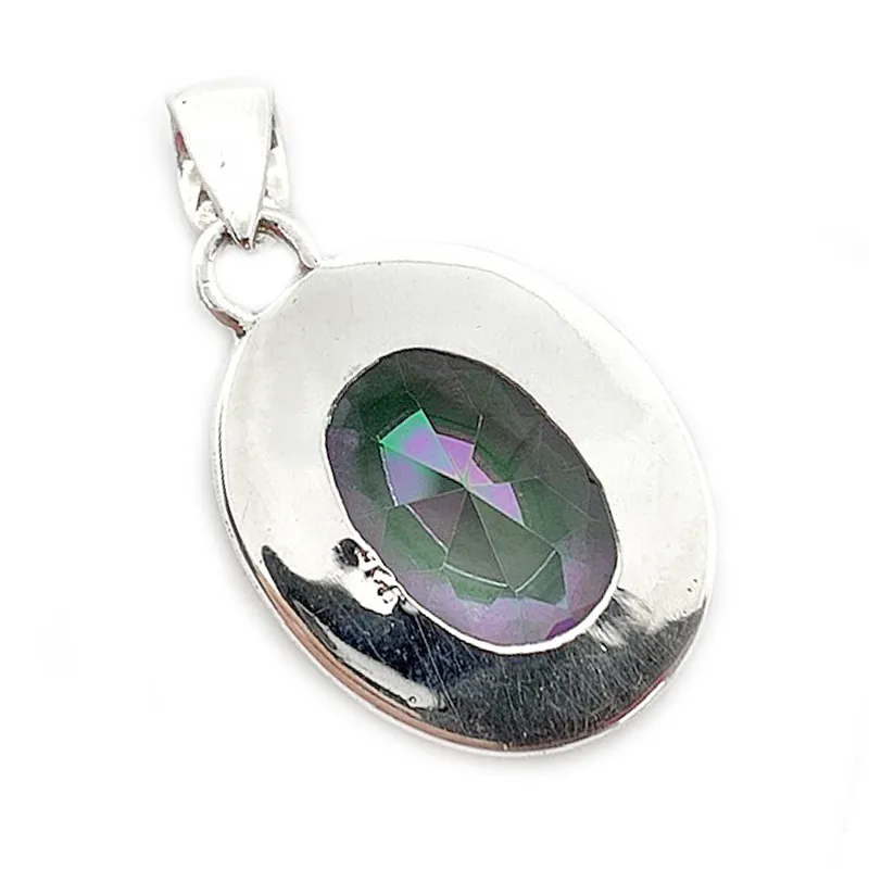 Ryal Mystic Topaz Silver Pendant