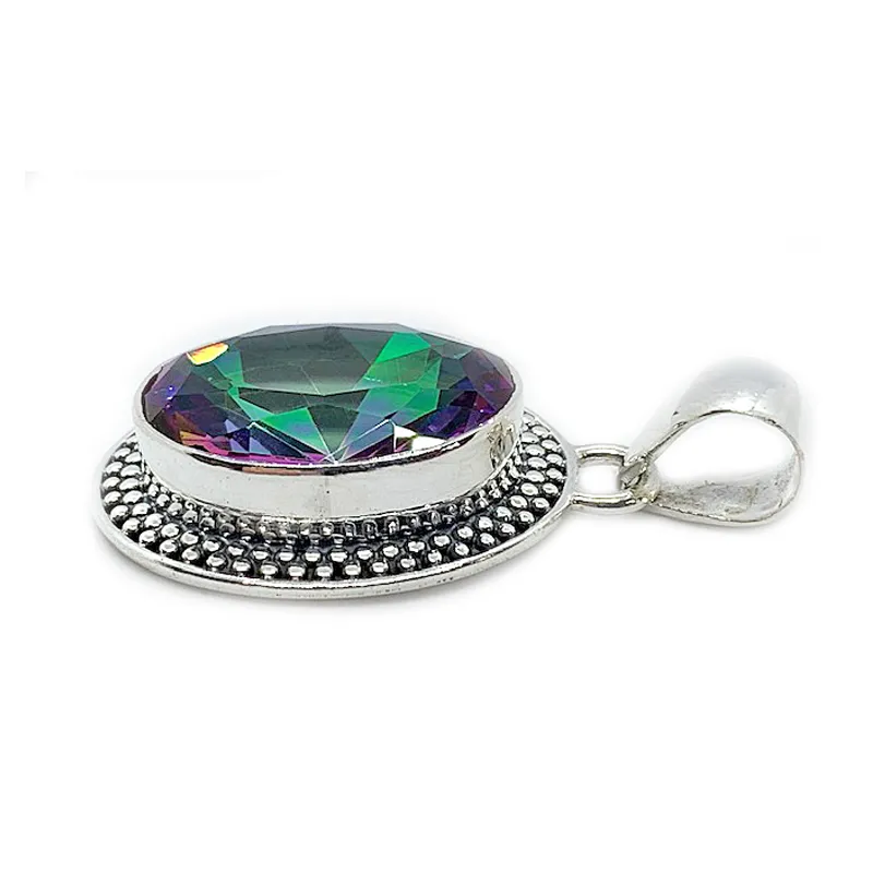 Ryal Mystic Topaz Silver Pendant