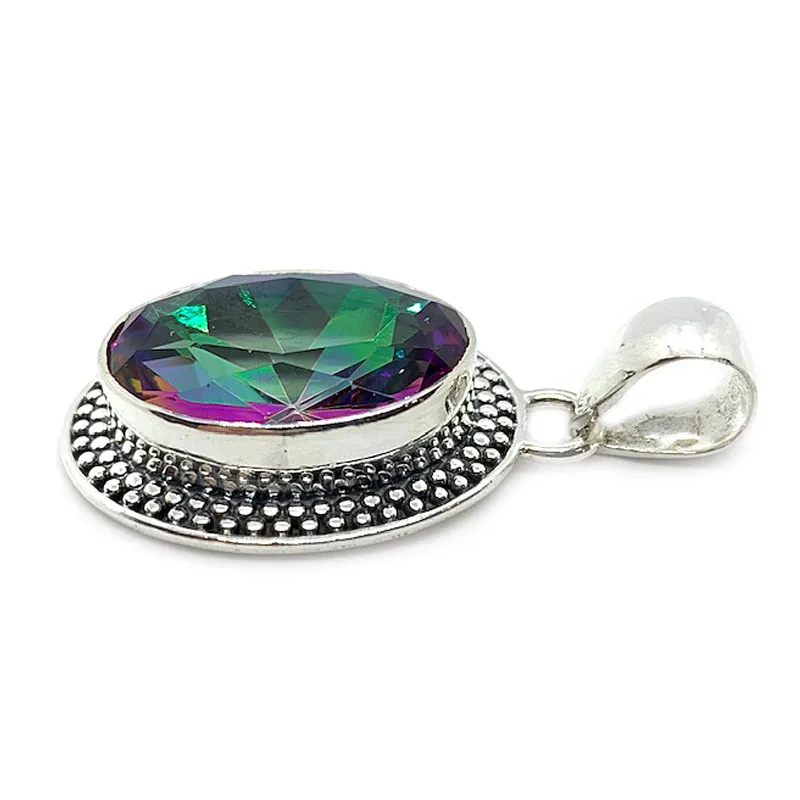 Ryal Mystic Topaz Silver Pendant