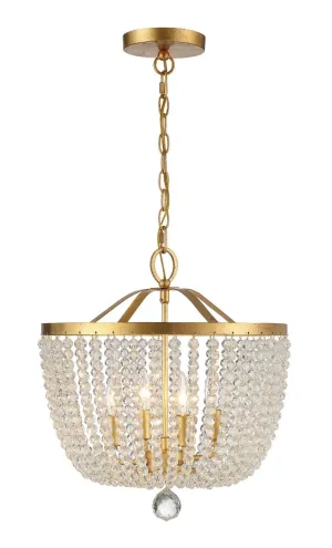 Rylee 4-Light Chandelier in Antique Gold