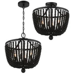 Rylee 4-Light Chandelier in Matte Black